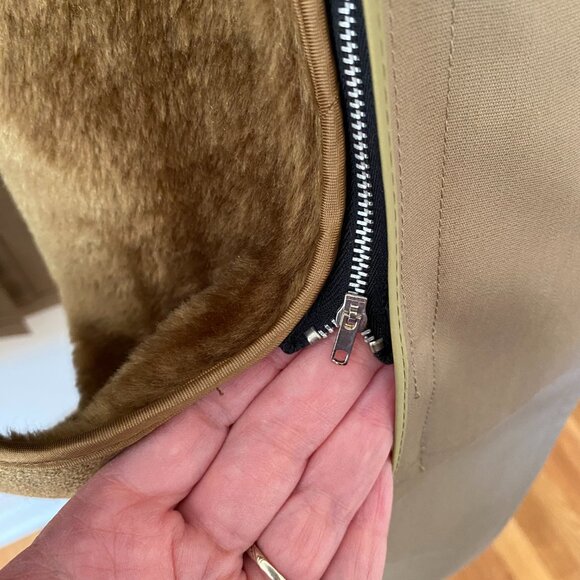 Vintage Mens 46 Long London Fog Overcoat Raincoat Removable Faux Fur Lining EUC - Picture 8 of 15